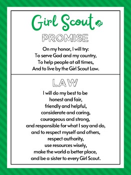 girl scout promise poster