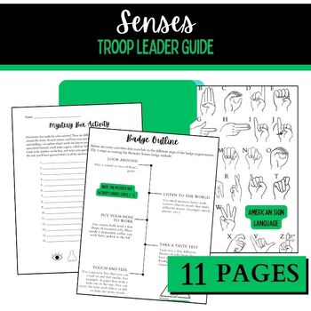 Preview of Girl Scout Brownies Senses Badge | Troop Leader Guide