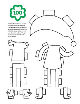 Girl Scouts Brownies Elf Paper Doll Printable PDF Project | TPT