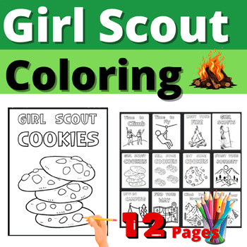 Girl Scouts Coloring Pages Activity by IncredibleDesigns | TPT