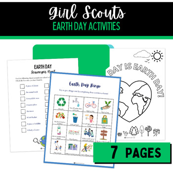 Preview of Girl Scouts | Earth Day Activities | Daisy, Brownie, Junior