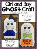 Girl and Boy Ghost Craft: Halloween Craft