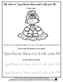 Girl on Float - Name Tracing & Coloring Editable Sheet #60