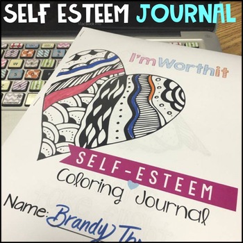 Preview of Self Esteem Coloring Journal and Happiness Calendar