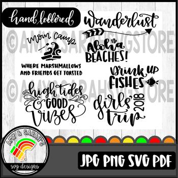 Girl S Vacation Svg Bundle By Amy And Sarah S Svg Designs Tpt