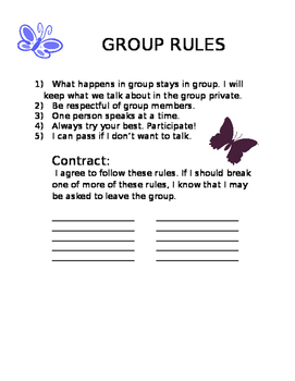 Preview of Girls Group- Rules