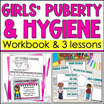 Preview of Girls Puberty & Hygiene Lessons & Workbook 4th, 5th, 6th Health & Family Life