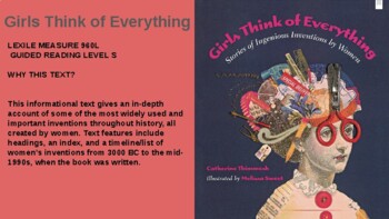 Preview of Girls Think of Everything- GUIDED READING LEVEL S