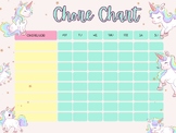 Girls Unicorn Chore Chart