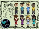 Girls and Boys Clip Art for Personal or Commercial Use