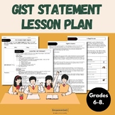 Gist Statement Lesson Plan