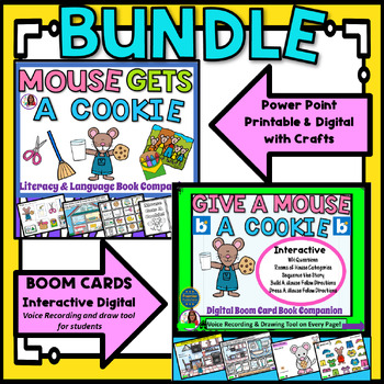 Preview of Give A Mouse A Cookie BOOM Card & Printable NO-PREP Book Companion BUNDLE