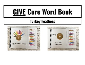 Preview of Give CORE Word Book Turkey