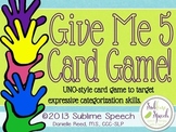 Give Me 5!: A Categorization Game