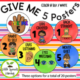 Give Me 5 Posters (three options) - Rug/Seat Expectations