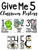 Give Me 5 animals posters