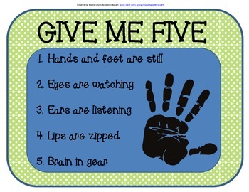 Give Me Five Poster by Mama loves noodles TPT