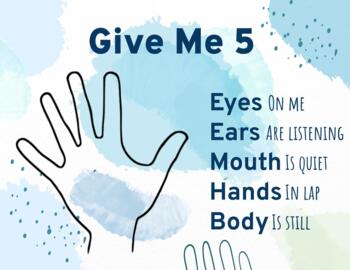 Give Me Five Poster by Kalli Reese TPT