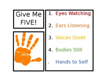 Give Me Five Poster by Beth Lindsey TPT