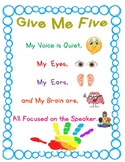 Give Me Five Poster Anchor Chart