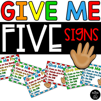 Give Me Five Signs by Mini Mountain Learning | TPT