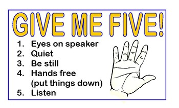 Give Me Five poster by Having fun in K 1 TPT