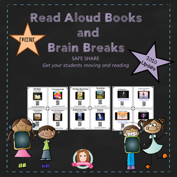 Preview of Brain Breaks & Read Aloud Cards  Free Distance Learning QR Codes