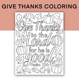 Give Thanks Bible Verse Coloring Page, Psalm 106:1, Thanks