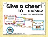 Give a Cheer! {Editable} Certficates