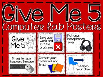 Preview of Give me 5- computer lab