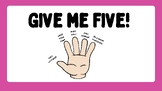 Give me Five: Pink Classroom Management Posters to Laminate