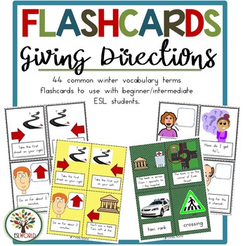 Giving Directions  English Flashcards  by Super ESL 