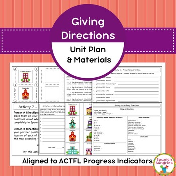 Giving Directions In Spanish Worksheet