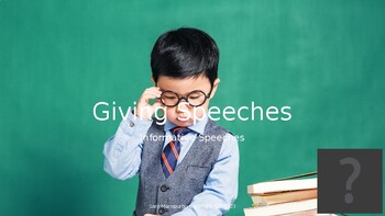 Preview of Giving Speeches: Informative Speech (Grades 3-12)