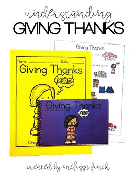 Preview of Giving Thanks- Social Narrative for Student's with Special Needs