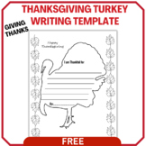 Giving Thanks Turkey Writing Template Thanksgiving Prompt