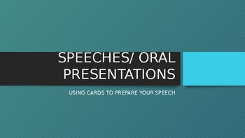 Preview of Giving a Speech/Multi-Media Presentation: w/ cards or PowerPoint