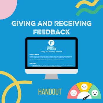 Preview of Giving and Receiving Feedback for Performance or Dramatic Writing