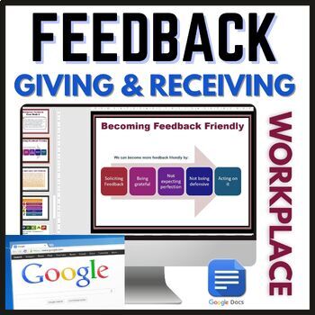 Preview of Giving and Receiving Feedback in the Workplace - Google Slides and Activities
