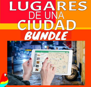 Preview of Spanish 2 Bundle Places of the city in Spanish-Lugares de una ciudad