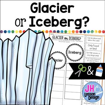 Glacier or Iceberg? Cut and Paste Sorting Activity by JH Lesson Design