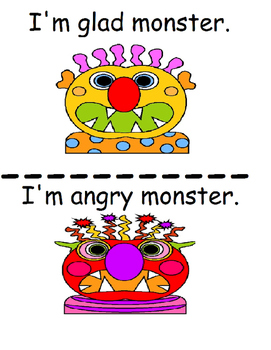Preview of My Monster Book of Feelings,(Glad Monster, Sad Monster Adapted Book)