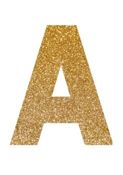 Preview of Glam Glitter Prints | A-Z 0-9 Decor Printable Bulletin Board Letters Number