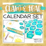 Glam & Teal Classroom Calendar Set