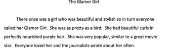 Preview of Glamor Girl: Decodable Text /er/ sound and spellings