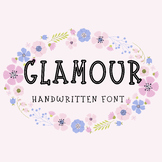 Glamour | Handwritten font, Decorative Fonts, Display Font