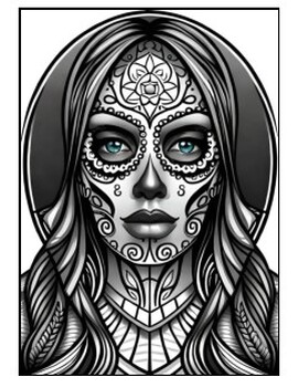 girly skull coloring pages