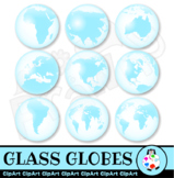Glass Globes - Word Geography Clip Art