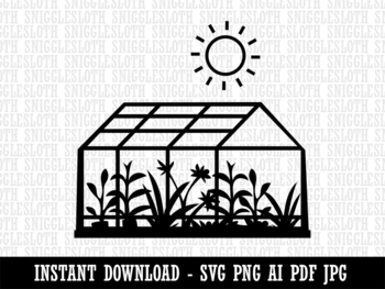 greenhouse clipart black and white apple