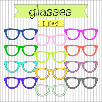Preview of Glasses Clipart. Eyewear Clip Art. Photo Overlay. 300 dpi PNG Graphics.